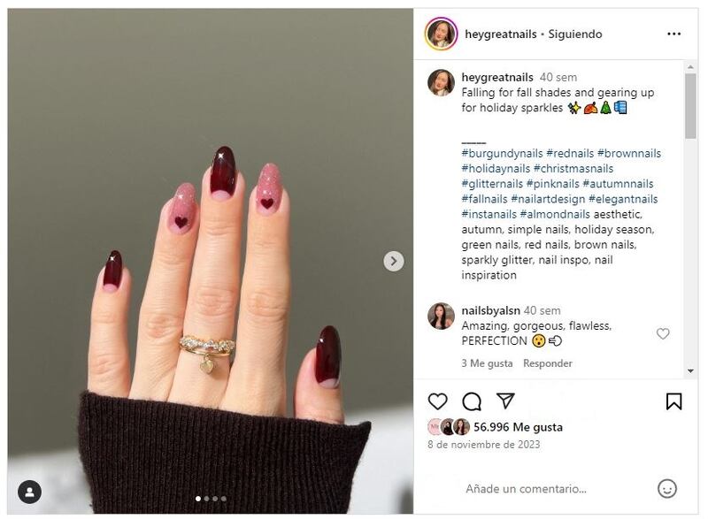 Las 'burgundy nails' son las uñas más sofisticadas en tendencia para el otoño