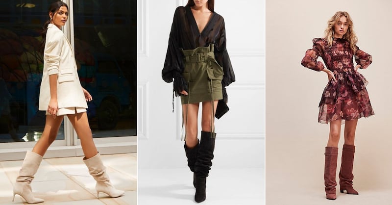 Botas slouchy en tendencia 2024