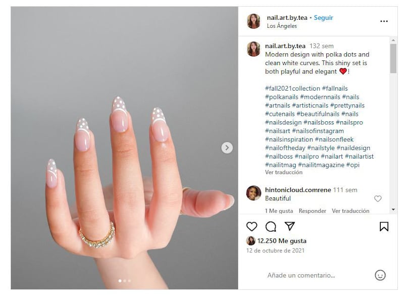 Las 'dot nails' son la última tendencia en cuanto a manicuras para esta temporada primaveral