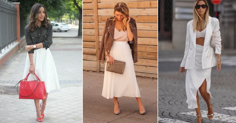 Faldas blancas con blazer