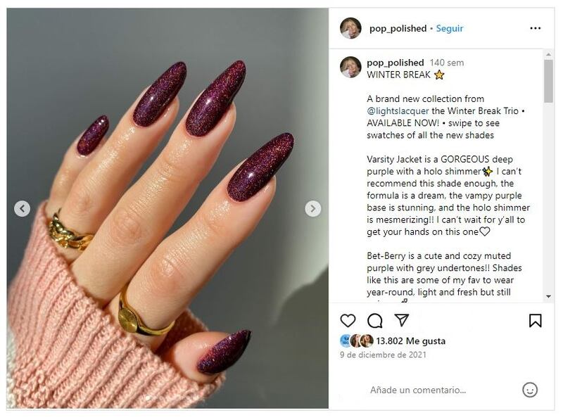 Las 'burgundy nails' son las uñas más sofisticadas en tendencia para el otoño