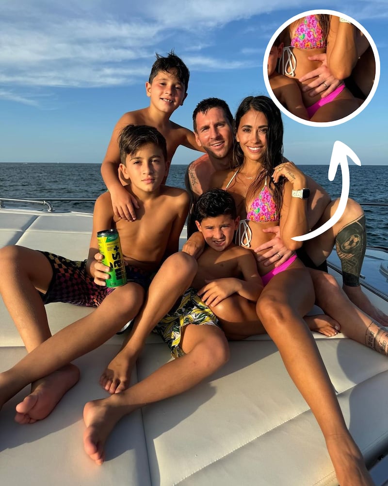 Leo Messi en familia de vacaciones