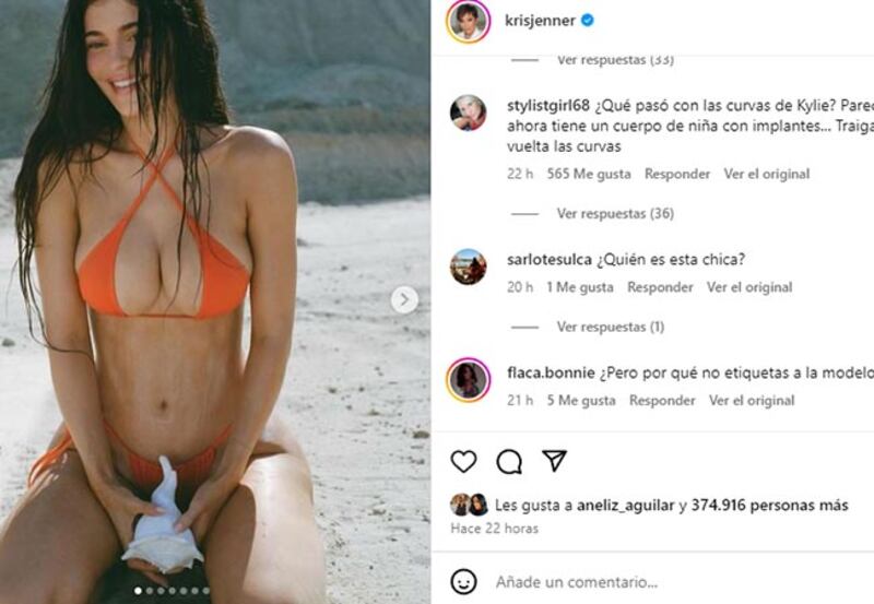 Kylie Jenner críticas físico