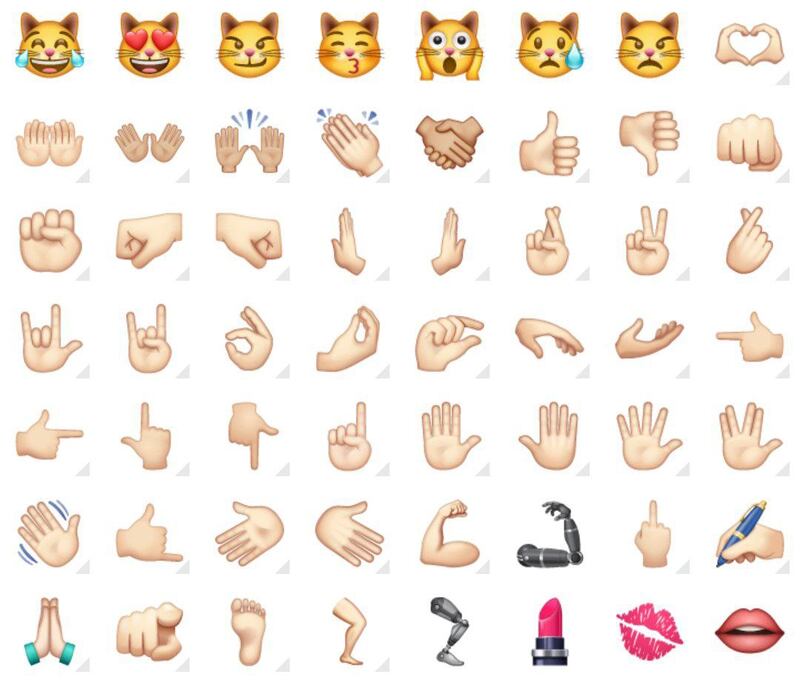 Emojis de manos en WhatsApp