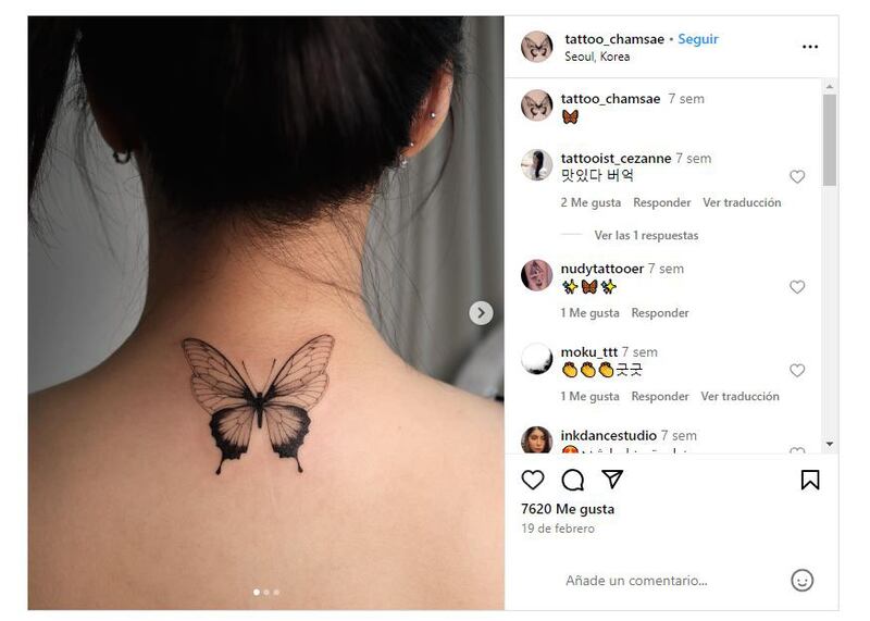 Los tatuajes de mariposas representan resurrección, esperanza y resistencia
