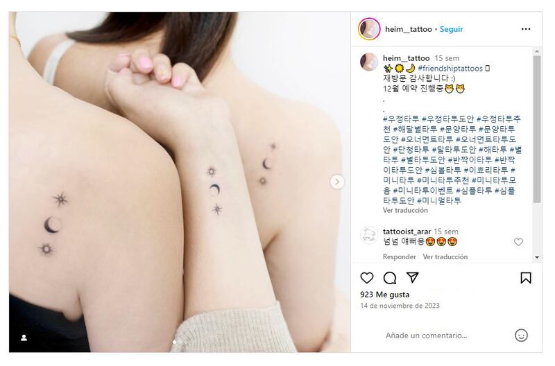 Los tatuajes a juego permiten representar los lazos especiales entre dos o más personas