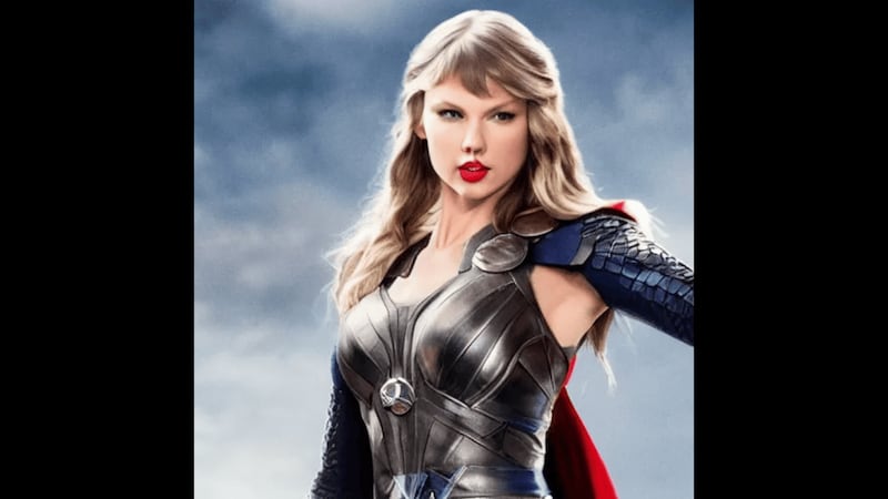 Taylor Swift como uma heroína arrasadora