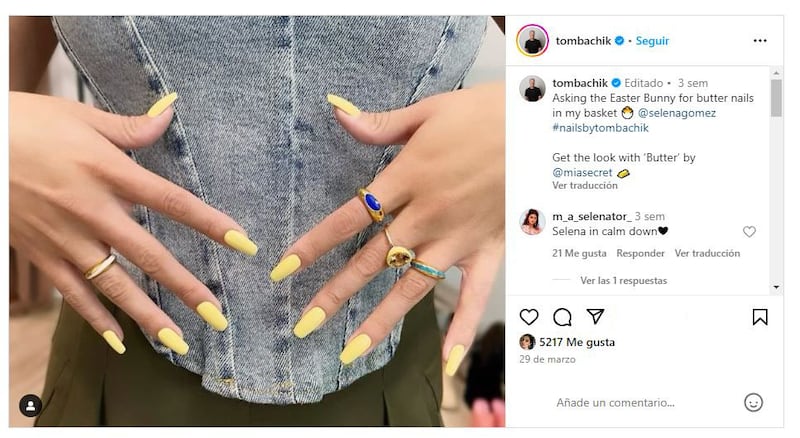 Selena Gomez está consolidada como una musa de las manicuras