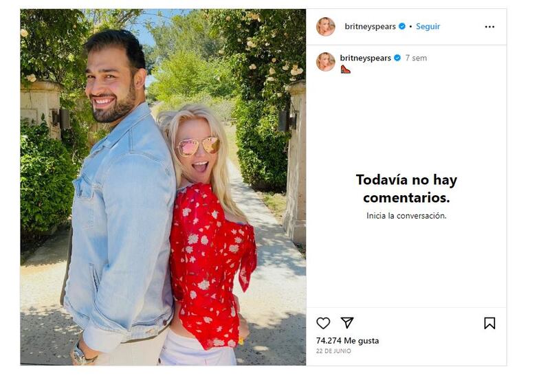 Britney Spears y Sam Asghari comenzaron su noviazgo tras conocerse en el rodaje de un video