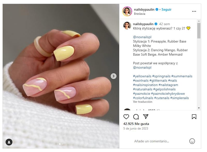 Las uñas mantequilla son la última tendencia de manicura para primavera