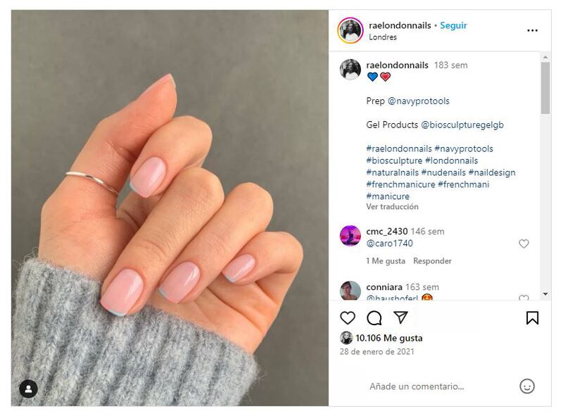 La manicura francesa "deconstruida" es una tendencia que abarca una variedad de diseños