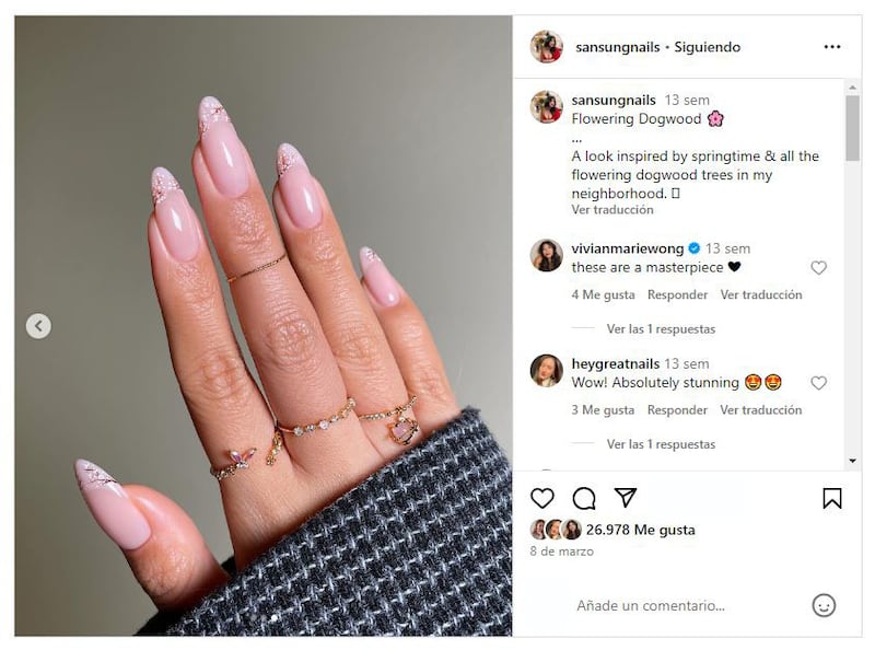 Las uñas coreanas son una de las grandes tendencias en manicura en 2024