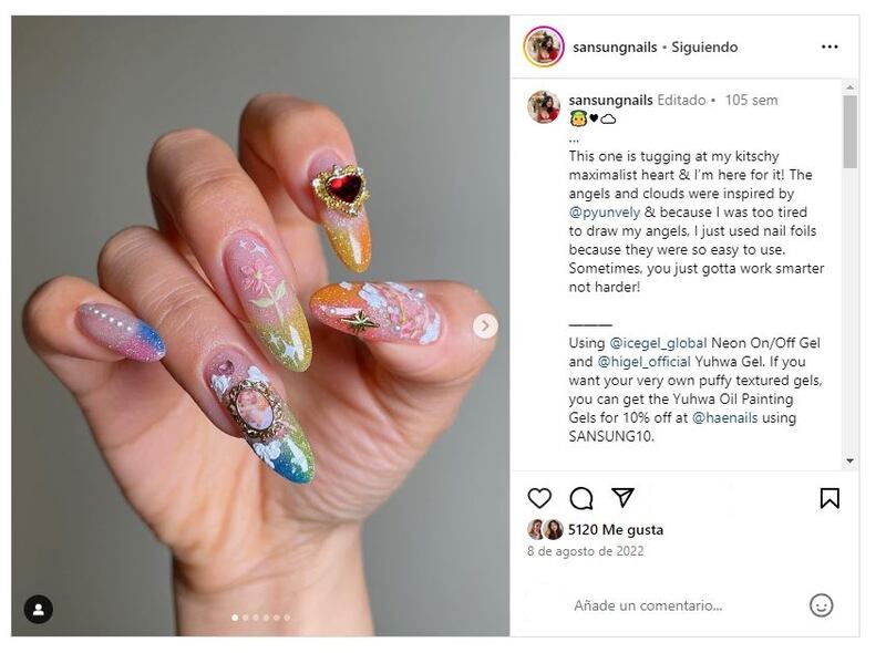 Las 'gem nails' son ideales para las mujeres que aman el glamur y el brillo