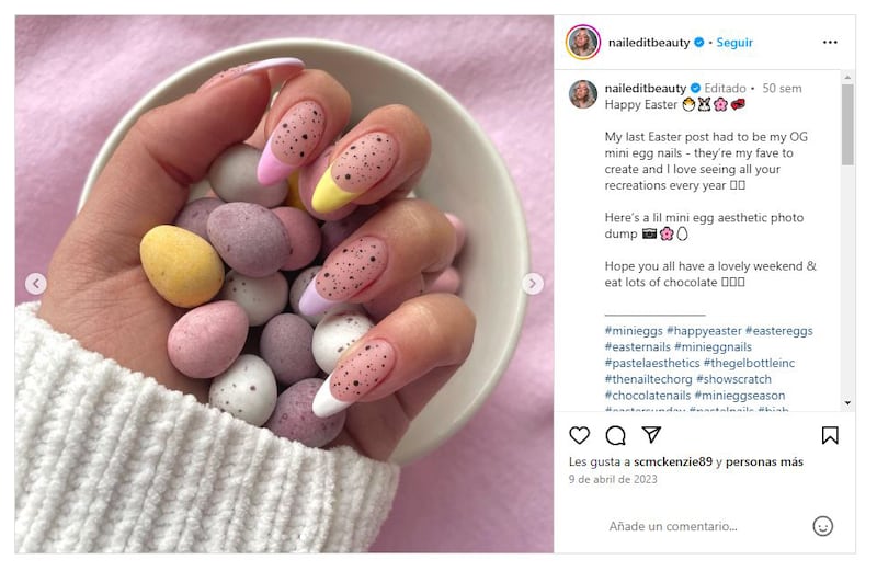 Las manicuras inspiradas en la Pascua son ideales para celebrar la fiesta