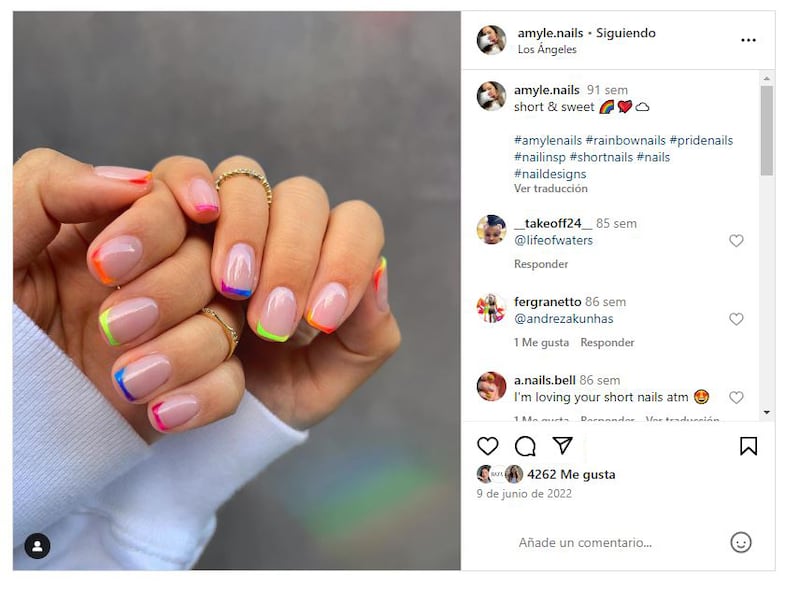 Ideas de manicura francesa para primavera