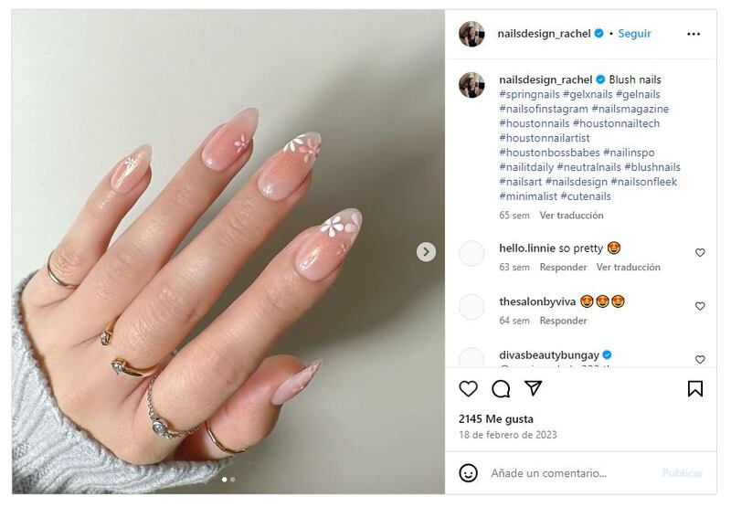 Las 'blush nails' son una de las tendencias en manicura más populares en la actualidad