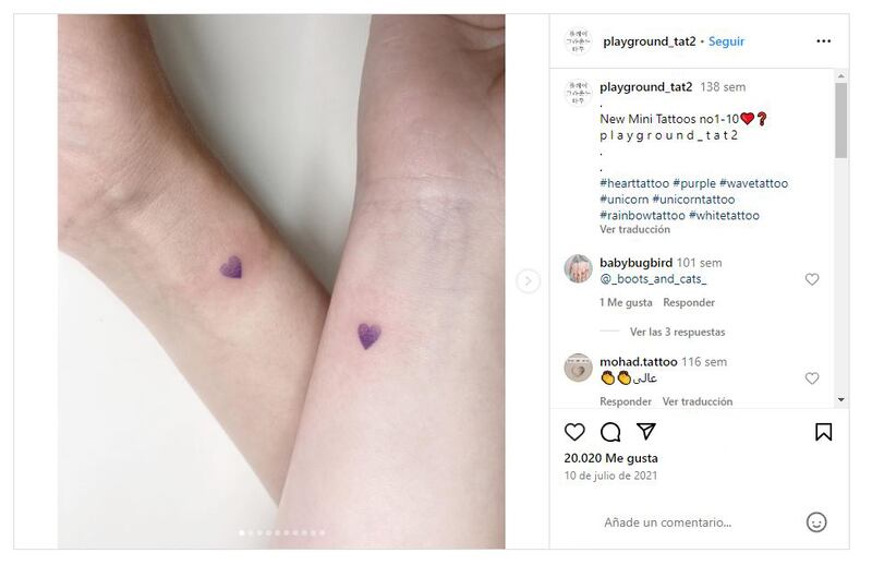 Los tatuajes a juego permiten representar los lazos especiales entre dos o más personas