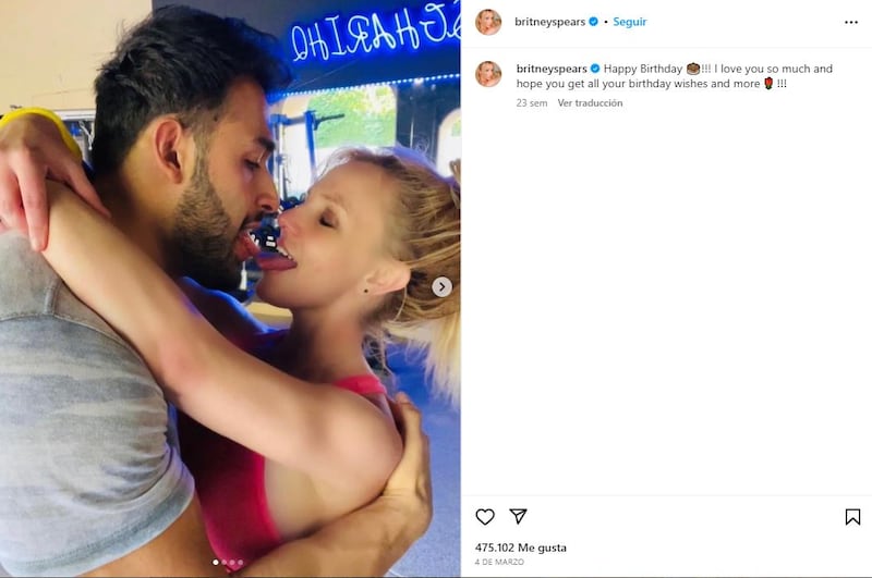 Britney Spears y Sam Asghari comenzaron su noviazgo tras conocerse en el rodaje de un video