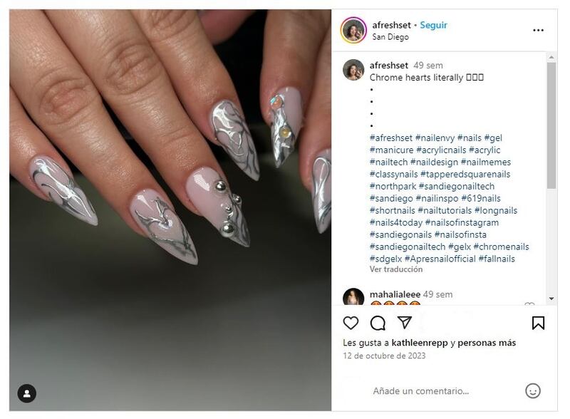 Las 'cyber nails' son la última moda en cuanto a uñas que surge este 2024