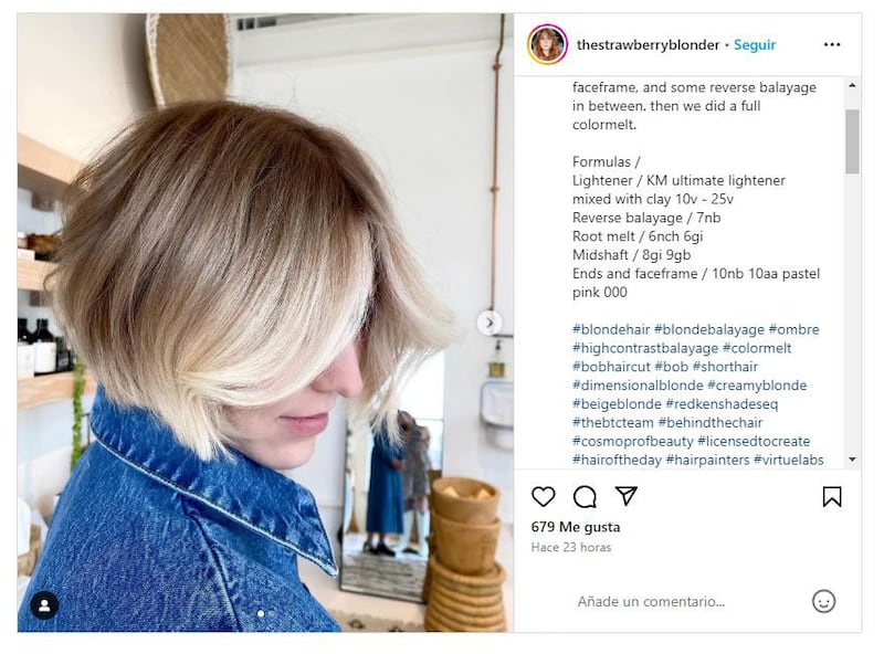 Las mechas 'melting creamy' son la última tendencia en cuanto a coloración de cabello