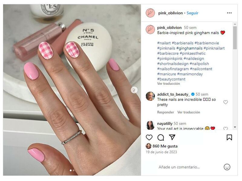 Las uñas vichy son perfectas para mujeres audaces y elegantes