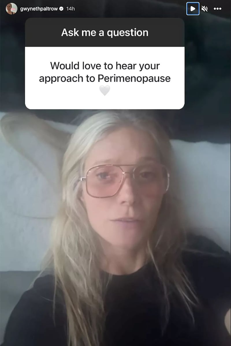 Gwyneth Paltrow fala sobre sua experiência com a perimenopausa no Instagram